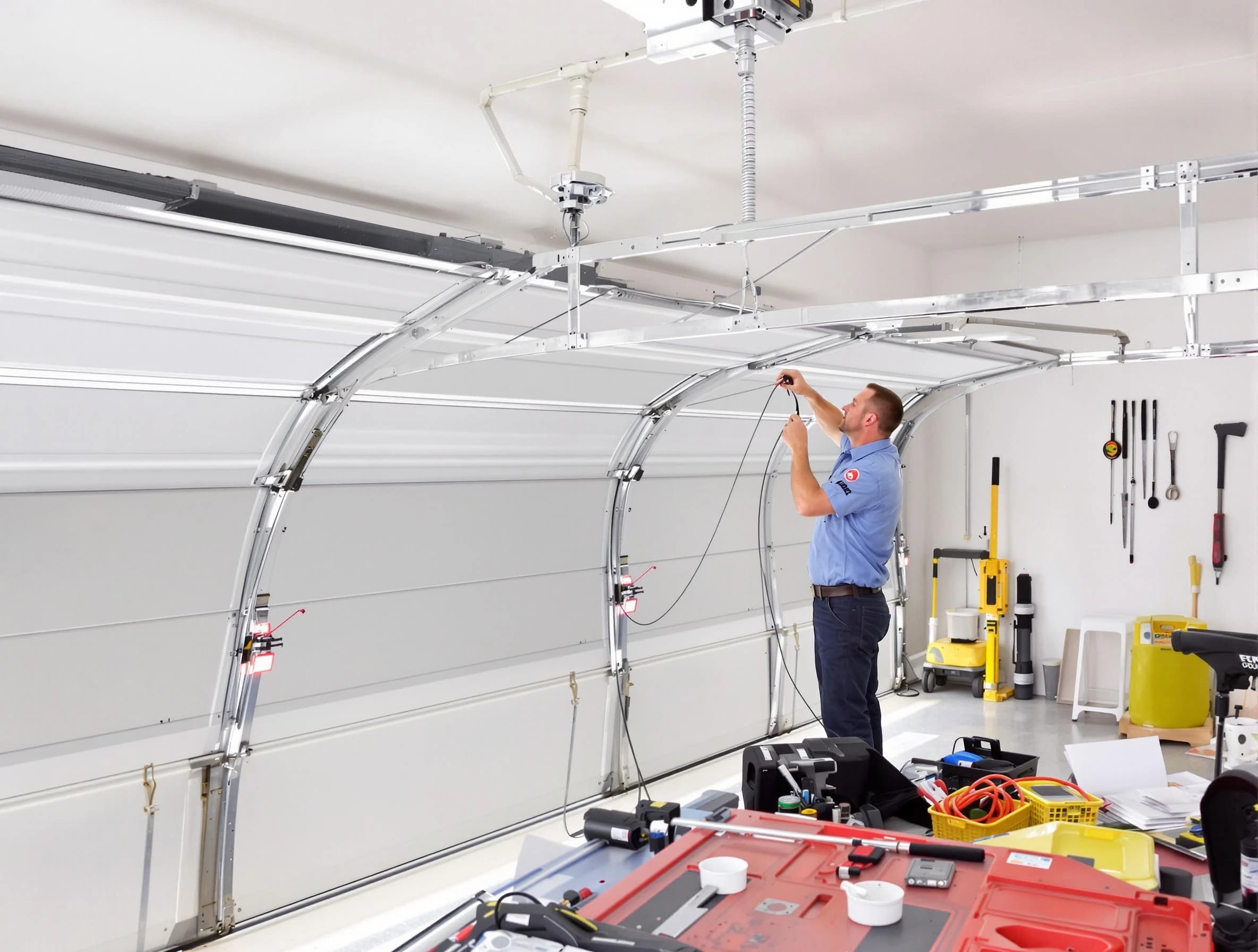 Garage door cable repair service by Highland Park Garage Door Repair in Highland Park