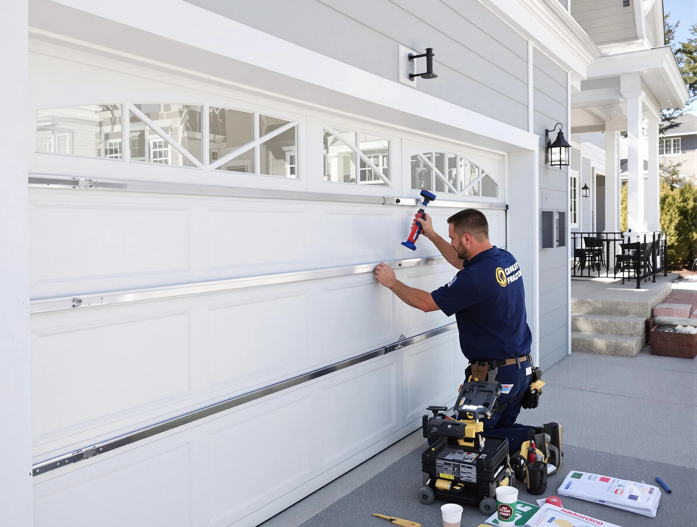 Professional garage door installation by Highland Park Garage Door Repair in Highland Park