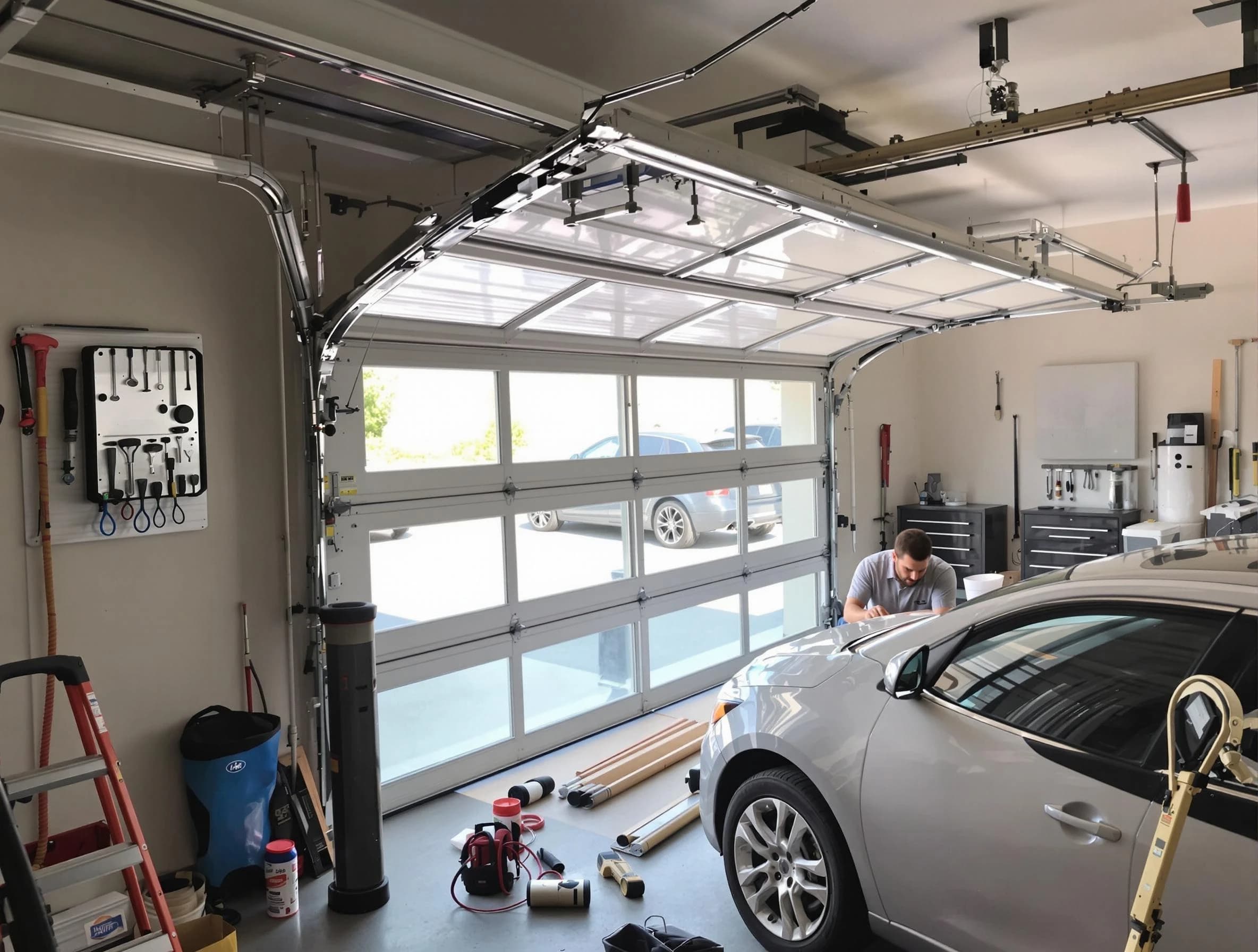 Garage door noise reduction service by Highland Park Garage Door Repair in Highland Park