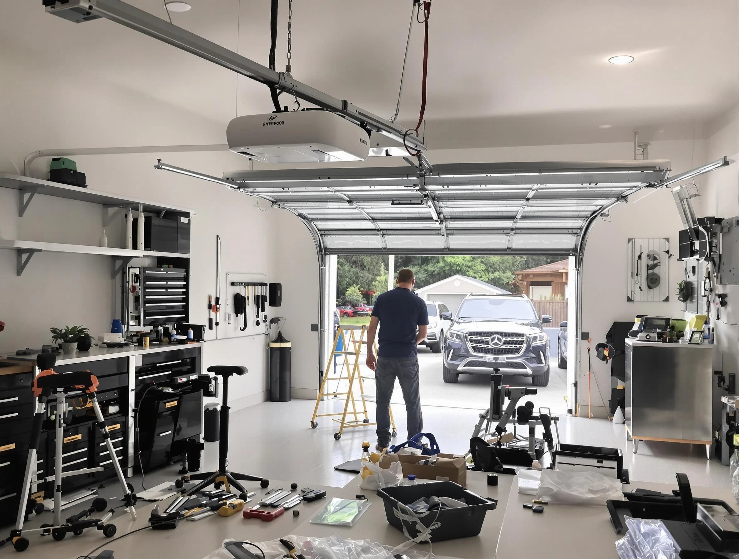 Garage door opener installation by Highland Park Garage Door Repair in Highland Park