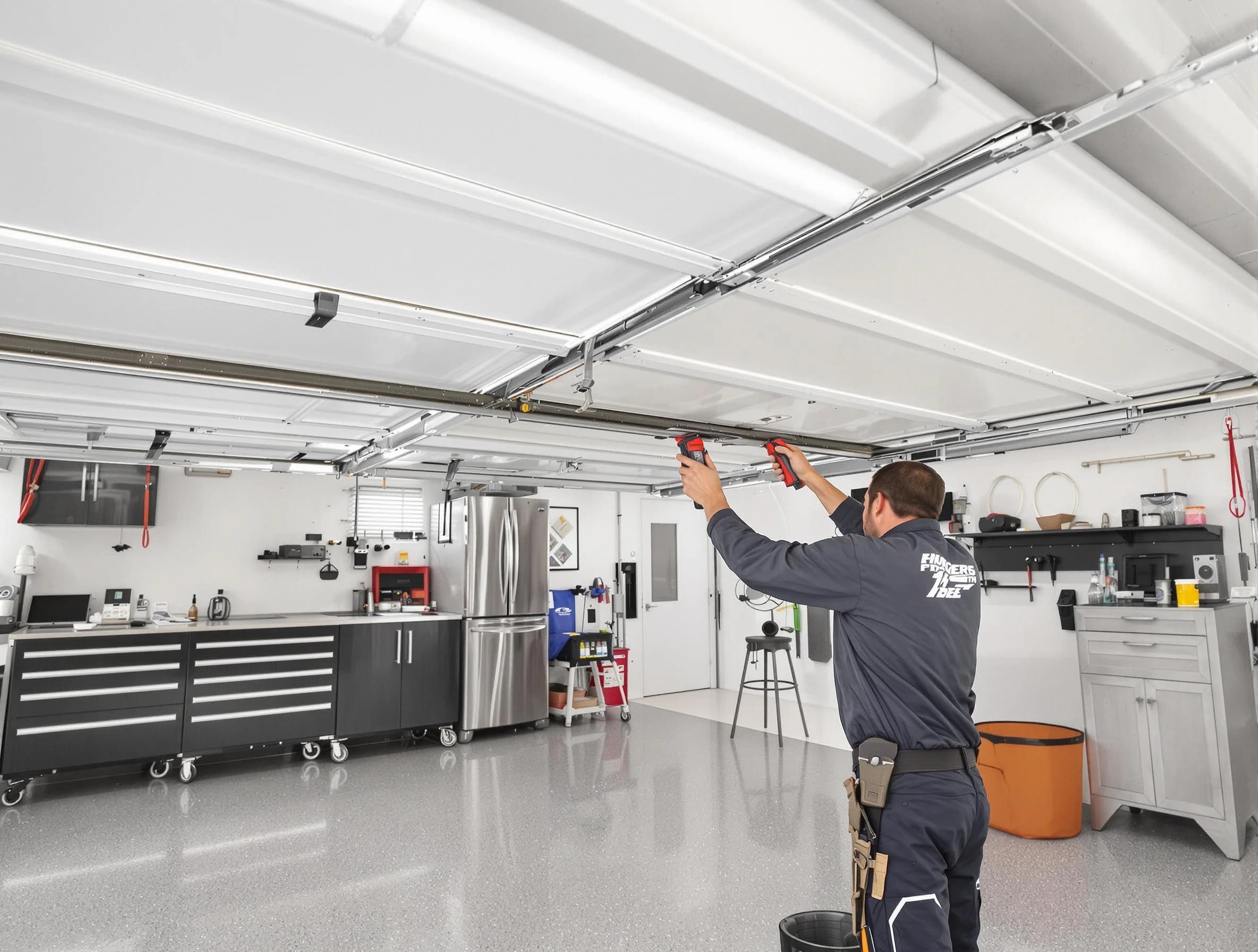 Overhead garage door repair service by Highland Park Garage Door Repair in Highland Park