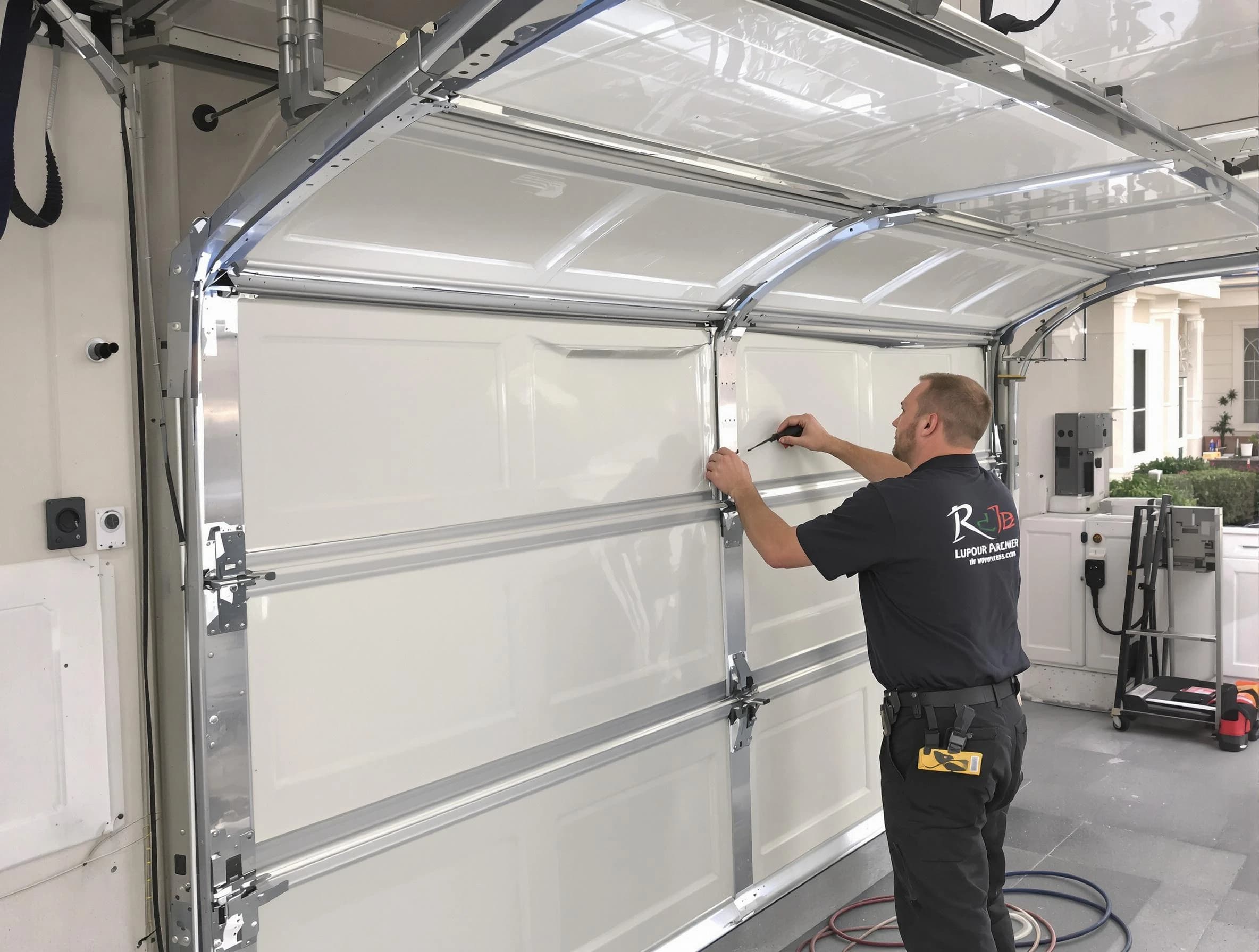 Highland Park Garage Door Repair professional performing panel repair in Highland Park