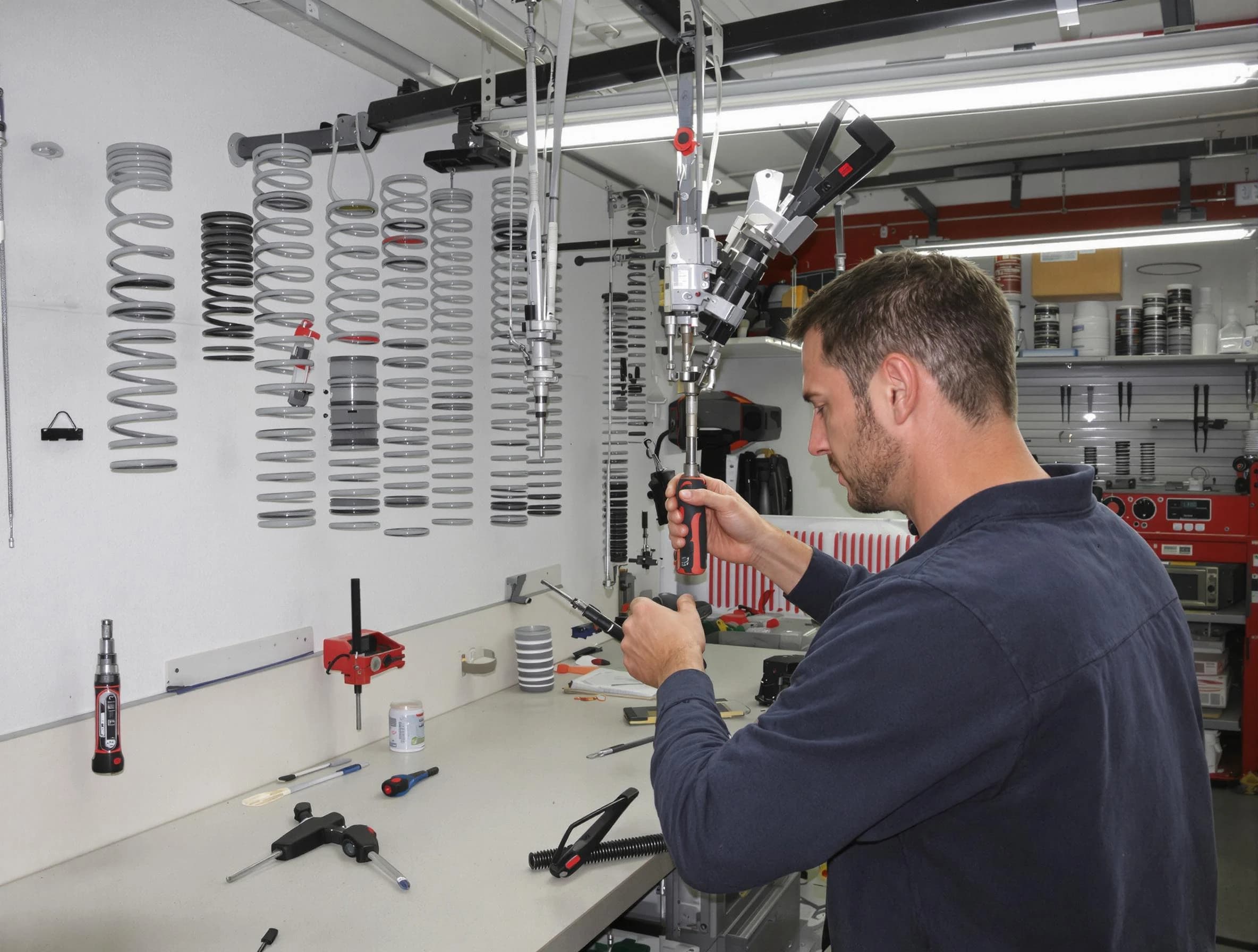 Highland Park Garage Door Repair safety certified technician performing precision spring replacement in Highland Park